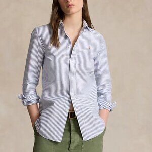 Polo Ralph Lauren Slim Fit Cotton Striped Oxford Shirt - 8